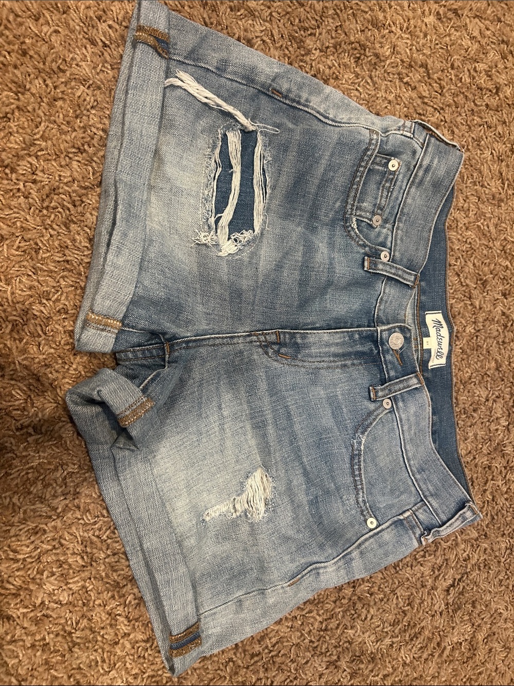 Madewell ripped denim shorts